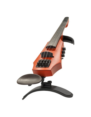 CR Fretted Electric Violin 4 Amber Stain