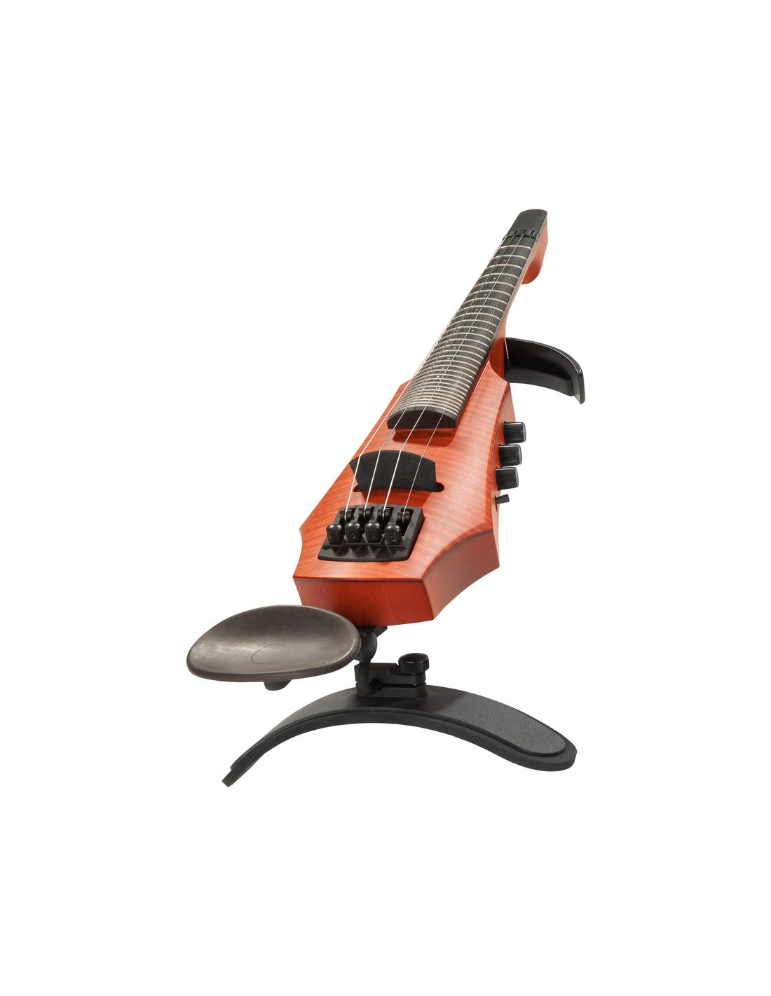 CR Fretted Electric Violin 4 Amber Stain violini elettrici Verde