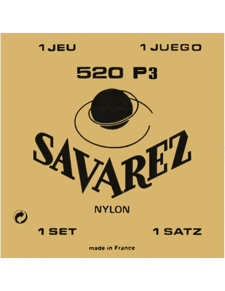 520P3 Set con Alti Avvolti in Plastica Chitarra Classica