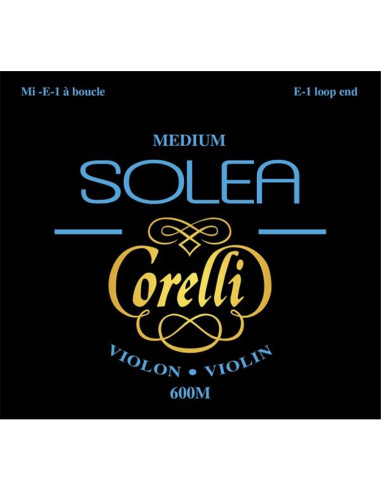 600M Set Corde Violino Solea Corelli, Tensione Media, loop end