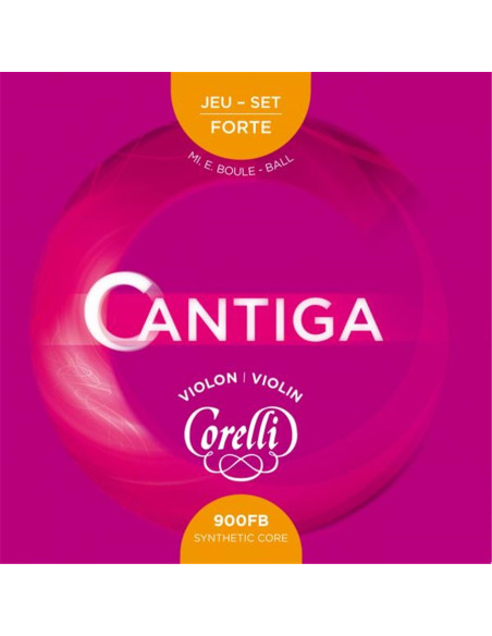 900FB Cantiga x violino Set Tensione Forte Mi con pallino