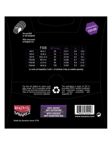F50B Corde Focus per Chitarra Elettrica 11-49, Set/6