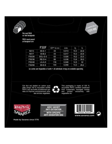 F50F Corde Focus per Chitarra Elettrica 13-56, Set/6