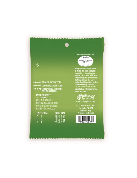 M610 Ukulele Premium Strings Concerto Polygut 22.8-23.6