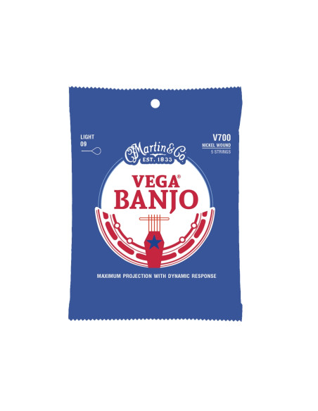 V700 Vega Banjo Strings Light Nickel Wound
