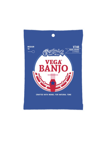 V740 Vega Banjo Strings Medium Monel Wound
