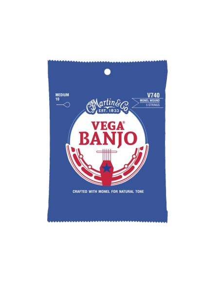 V740 Vega Banjo Strings Medium Monel Wound