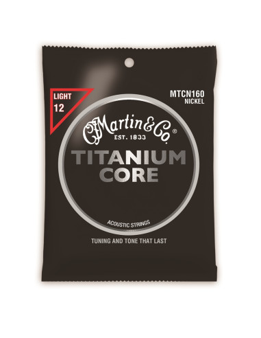 MTCN160 Titanium Core Acoustic Strings Light 12-55