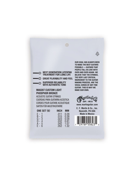 MA535T Authentic Lifespan 2.0 Custom Light Phosphor Bronze 11-52