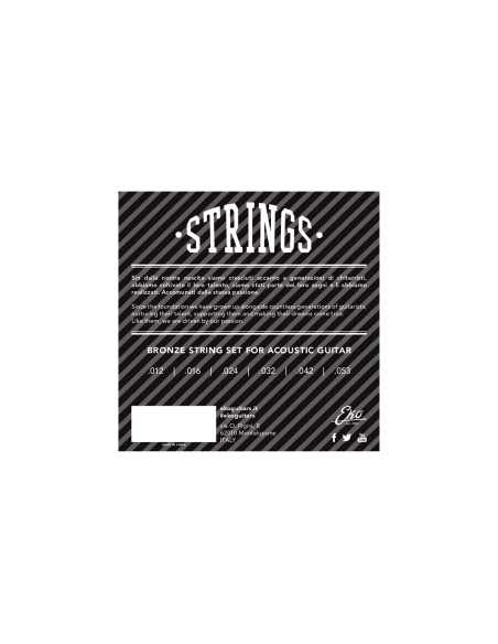 Corde Chitarra Acustica Bronze 12-53 Medium Set/6
