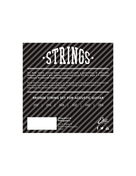 Corde Chitarra Acustica Bronze 12-53 Medium Set/6