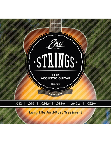 Corde Chitarra Acustica Bronze 12-53 Medium Set/6
