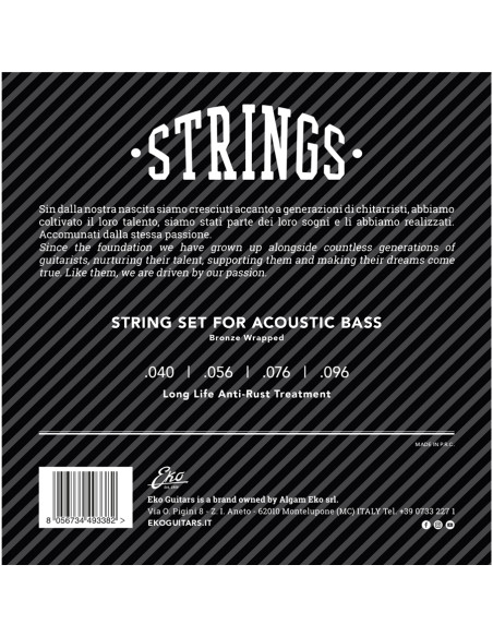 Corde Basso Acustico Bronze 40-96 Medium Set/4
