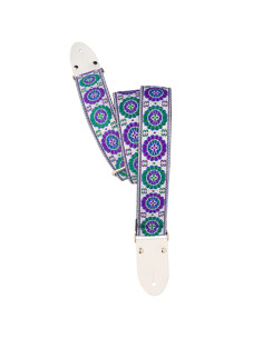 2\" Retro Guitar Strap White