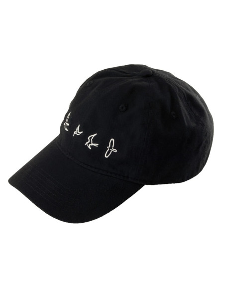 Low-Profile Baseball Hat Birds Logo Black