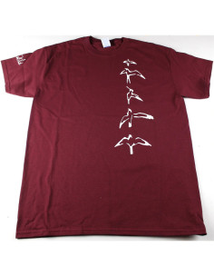 Birds T-shirt Maroon L