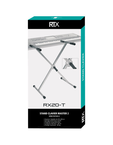 RX20-T Stand a X per Tastiera pesante Telaio Singolo Ball Lock Titanio