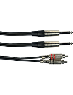 K03-3 Cavo Segnale Stereo 2x RCA maschio/2x Jack TS... 2