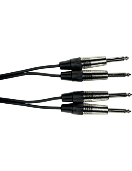 K08-3 Cavo Segnale 2x Jack Mono/2x Jack Mono 3 m