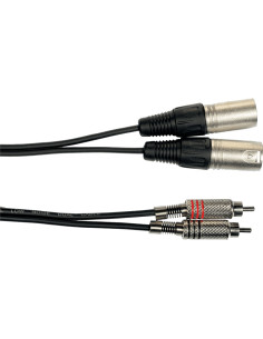 K09-3 Cavo Segnale 2x RCA maschio/2x XLR Maschio 3 m 2