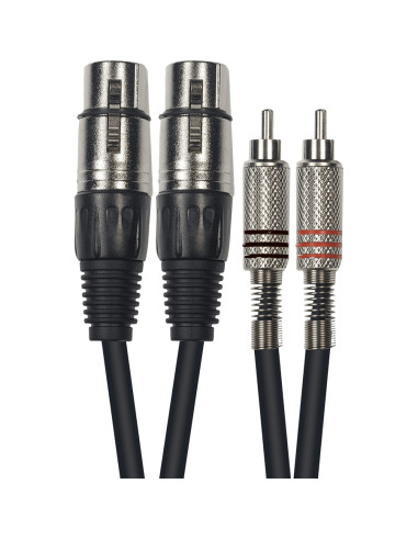 K10-3 Cavo Segnale 2x RCA maschio/2x XLR Femmina 3 m