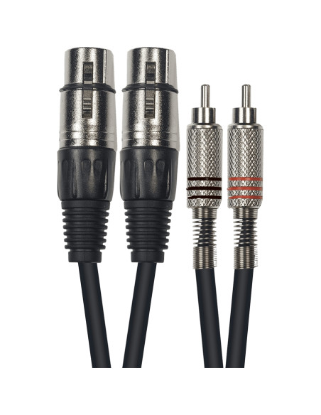 K10-3 Cavo Segnale 2x RCA maschio/2x XLR Femmina 3 m