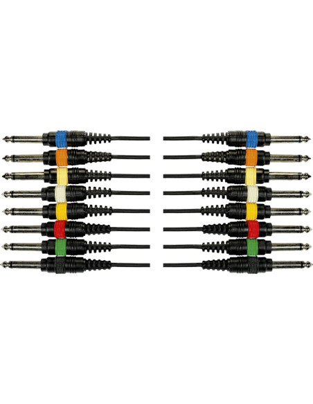 OC01 Frusta 8 Cavi Jack Mono/Jack Mono 3 m