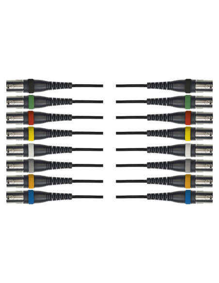 OC14 Frusta 8 Cavi XLR Maschio/XLR Femmina 5 m