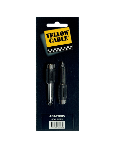 AD03 Adattatore Jack Mono Maschio/RCA Femmina 2 Pcs