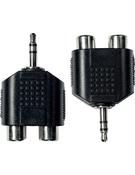 AD09 Adattatore Mini Jack TRS Maschio/2x RCA Femmina 2 Pcs