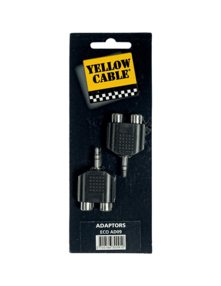 AD09 Adattatore Mini Jack TRS Maschio/2x RCA Femmina 2 Pcs