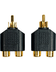 AD14 Adattatore RCA Maschio/2x RCA Femmina 2 Pcs