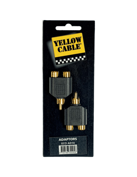AD14 Adattatore RCA Maschio/2x RCA Femmina 2 Pcs