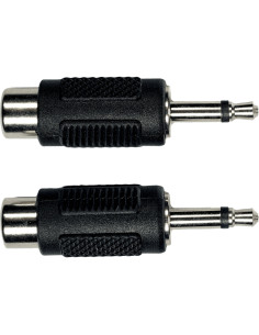 AD16 Adattatore RCA Femmina/Mini Jack Mono Maschio 2 Pcs