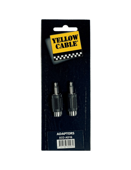 AD16 Adattatore RCA Femmina/Mini Jack Mono Maschio 2 Pcs