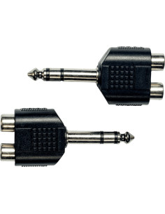 AD17 Adattatore Jack TRS Maschio/2x RCA Femmina 2 Pcs