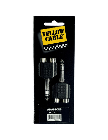 AD17 Adattatore Jack TRS Maschio/2x RCA Femmina 2 Pcs