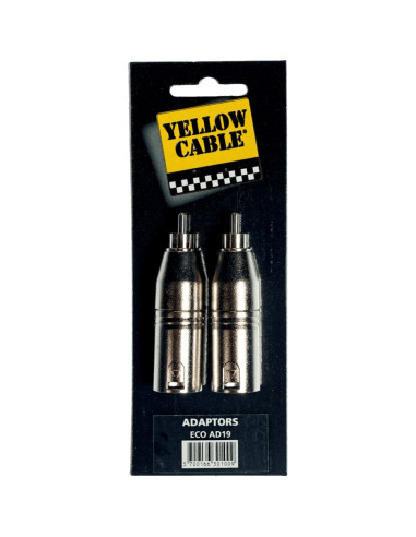 AD19 Adattatore RCA Maschio/XLR Maschio 2 Pcs