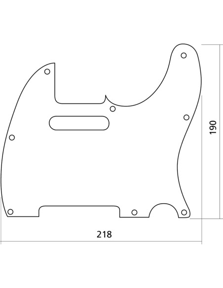 EZ2101W Battipenna 3 Strati Telecaster® Style Bianco
