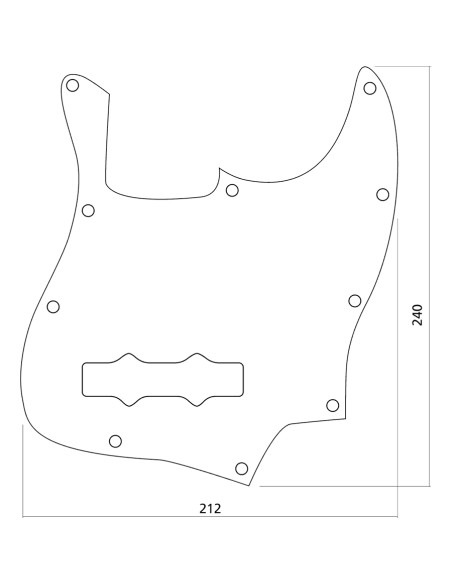EZ2102B Battipenna 3 Strati Jazz Bass® Style Nero