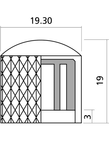 EZ1223B Manopole di regolazione Metallo Nero 2 Pcs