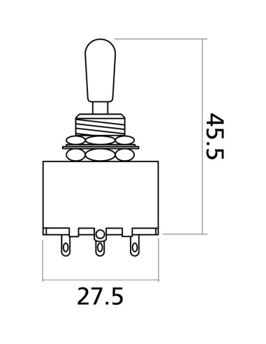 EZ1180W Selettore a 3 Vie Les Paul® Style Bianco