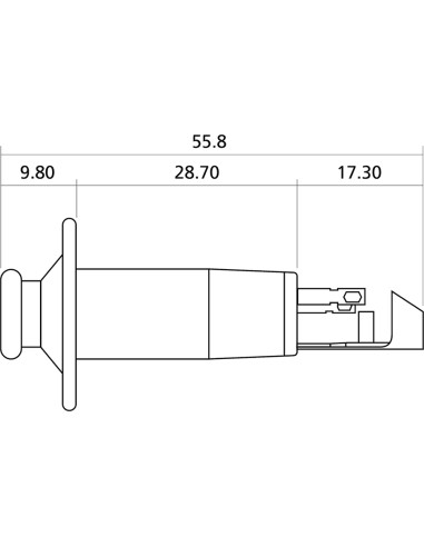 EZ1390C Bottone Tracolla Presa Jack Cromato