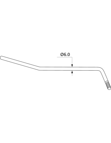 EZ1361C Leva Tremolo Filettata Cromata