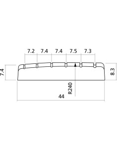 EZ1451 Capotasto Plastica Chitarra Acustica Avorio