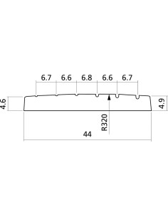 EZ1452 Capotasto Plastica Chitarra Elettrica Avorio