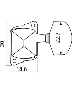 EZ1721C Meccaniche Chitarra Acustica 3+3 Cromate 6 Pcs