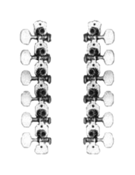 EZ1732C Meccaniche Chitarra Acustica 12 Corde 1+1 Cromate 2 Pcs