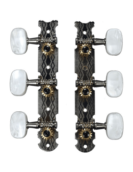 EZ1758N Meccaniche Chitarra Classica 1+1 Cromate Platino 2 Pcs