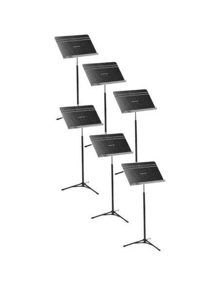 5206 Leggio da Orchestra Nero Pieghevole Set da 6